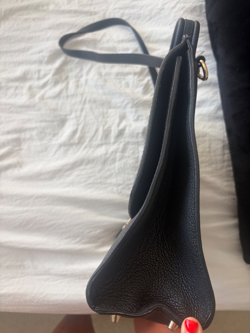 Furla Julia Medium Black Leather Shoulder Bag - Picture 11 of 15